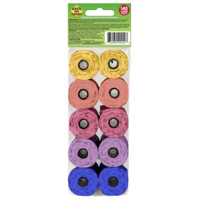 Image showing  Dog Poop Bags, 140 Bags, Rainbow