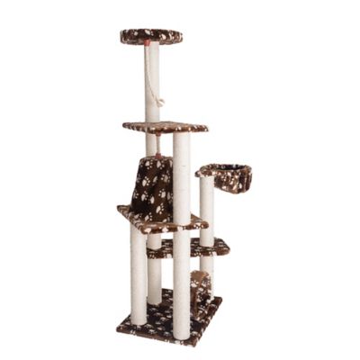 Image showing 8 th Armarkat 66 in. Real Wood Cat Tree Hammock Bed with Natural Sisal Post for Cats and Kittens