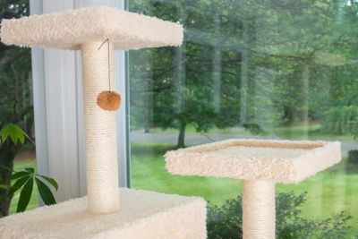 Image showing 6 th Armarkat 67 in. Multi-Level Real Wood Cat Tree with 2 Spacious Condos, Perches for Kittens Pets Play, Beige