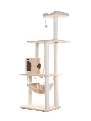 Image showing 1 th Armarkat 70 in. Real Wood Cat Furniture,Ultra thick Faux Fur Covered Cat Condo House A7005, Beige