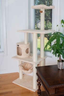 Image showing 5 th Armarkat 70 in. Real Wood Cat Furniture,Ultra thick Faux Fur Covered Cat Condo House A7005, Beige