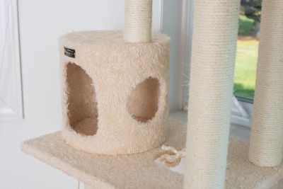Image showing 6 th Armarkat 70 in. Real Wood Cat Furniture,Ultra thick Faux Fur Covered Cat Condo House A7005, Beige