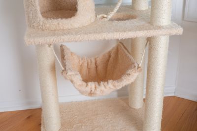 Image showing 7 th Armarkat 70 in. Real Wood Cat Furniture,Ultra thick Faux Fur Covered Cat Condo House A7005, Beige