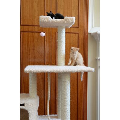 Image showing 10 th Armarkat 70 in. Real Wood Cat Furniture,Ultra thick Faux Fur Covered Cat Condo House A7005, Beige