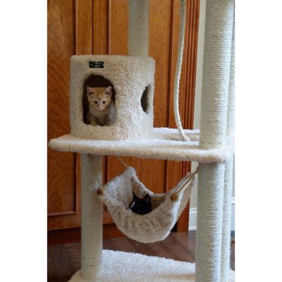 Image showing 11 th Armarkat 70 in. Real Wood Cat Furniture,Ultra thick Faux Fur Covered Cat Condo House A7005, Beige