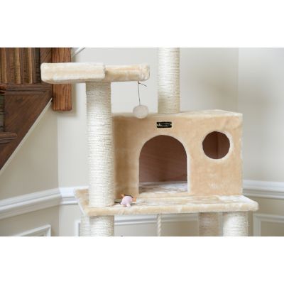 Image showing 7 th Armarkat 72 in. Beige Real Wood Cat Tree with Spacious Condo with Scratching Post
