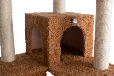 Image showing 5 th Armarkat 74 in. Large Multi-Level Real Wood Cat Tree with Scratching Posts and Large Platforms, Ochre Brown