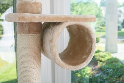 Image showing  74 in. H Press Wood Real Wood Cat Tree With Cured Sisal Posts for Scratching