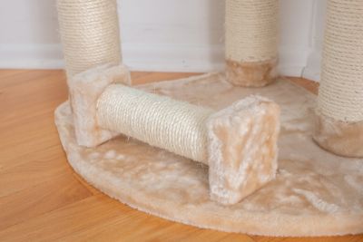 Image showing  74 in. H Press Wood Real Wood Cat Tree With Cured Sisal Posts for Scratching