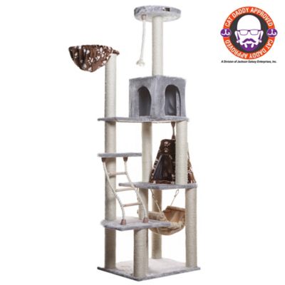 Armarkat Real Wood Cat Climber Play House, A7802 Cat furniture With Playhouse,Lounge Basket