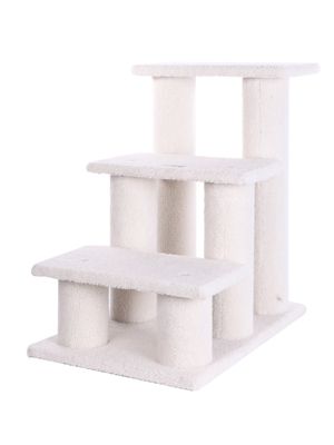 Image showing  3-Step Pet Step Stairs Ramp for Dogs and Cats, 25 in., White