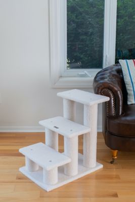 Image showing  3-Step Pet Step Stairs Ramp for Dogs and Cats, 25 in., White