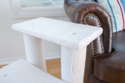 Image showing  3-Step Pet Step Stairs Ramp for Dogs and Cats, 25 in., White