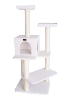 Armarkat 57 In High Cat Tree Fleece Covered Cat Climber Cat Tree Ivory B5701 At Tractor Supply Co