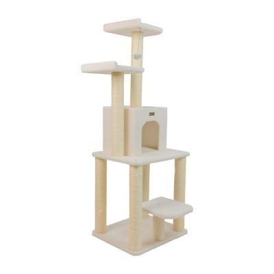 Image showing  B6203 Classic Real Wood Cat Tree, Five Levels With Condo and Two Perches