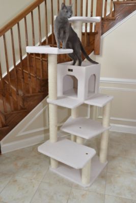 Image showing 5 th Armarkat B6802 Classic Real Wood Cat Tree, 6 Levels with Condo and 2 Perches, Ivory