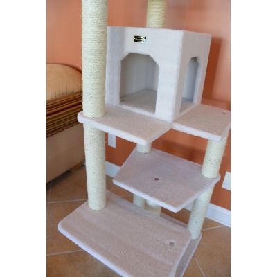 Image showing 7 th Armarkat B6802 Classic Real Wood Cat Tree, 6 Levels with Condo and 2 Perches, Ivory