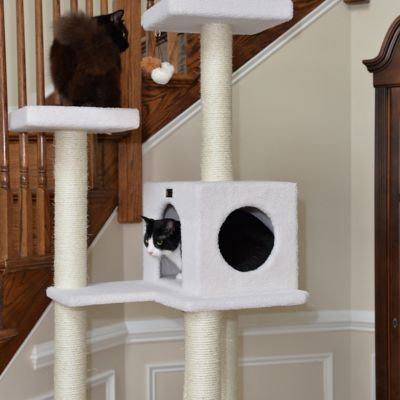 Armarkat Classic Cat Tree In Ivory Jackson Galaxy Approved Four Levels With Rope Swing Hammock Condo And Perch B7301 At Tractor Supply Co