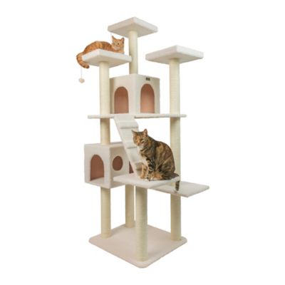Armarkat Classic Cat Tree In Ivory Jackson Galaxy Approved Multi Levels With Ramp Three Perches Two Condos B7701 At Tractor Supply Co