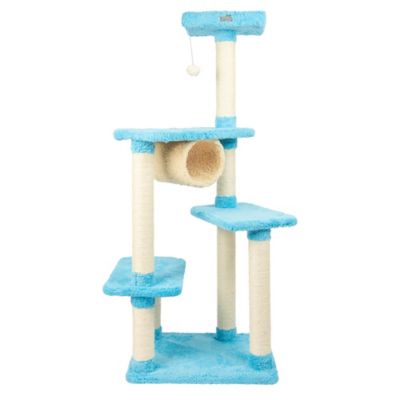 Image showing  Real Wood Cat Climber, Cat Jungle Tree With Platforms, X6105 Sky blue