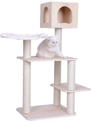 solid wood cat condo