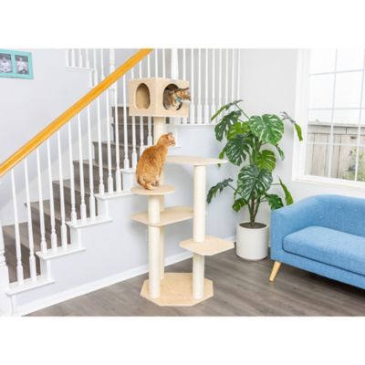 Image showing 8 th Armarkat Real Wood Premium Scots Pine 69-in. Cat Tree with Five Levels, Perch, Condo