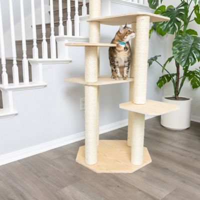 Image showing 9 th Armarkat Real Wood Premium Scots Pine 69-in. Cat Tree with Five Levels, Perch, Condo