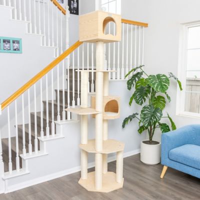 Image showing 7 th Armarkat Premium Scots Pine 85 in. Real Wood Cat Tree with Five Levels, Two Condos