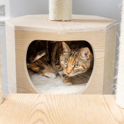 Image showing 9 th Armarkat Premium Scots Pine 85 in. Real Wood Cat Tree with Five Levels, Two Condos