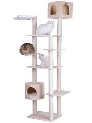 Armarkat 89 in. 7-Tier Premium Scots Pine Cat Tree Tower with 2 Playhouses