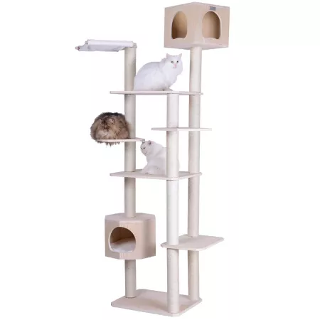 Armarkat 89" 7-Tier Premium Scots Pine Cat Tree Tower with 2 Houses Cat Trees & Condos