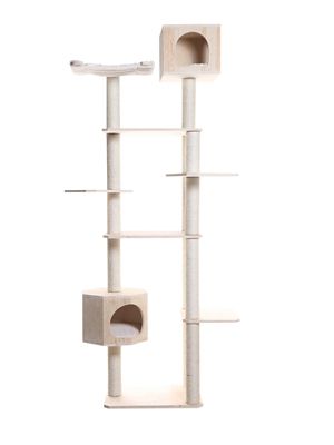 Image showing  89 in. 7-Tier Premium Scots Pine Cat Tree Tower with 2 Playhouses