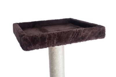 Image showing 6 th GleePet 57 in. Real Wood Cat Tree in Coffee Brown with 4 Levels, Ramp, Hammock and Condo