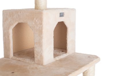 Image showing 5 th GleePet 74 in. Real Wood Cat Tree with Seven Levels, Beige