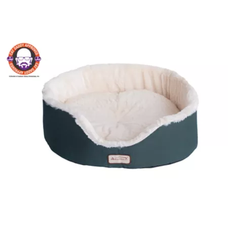 Armarkat Pet Cuddle House Oval Cat Bed 22" x 19" Laurel Green Bolster Dog Beds