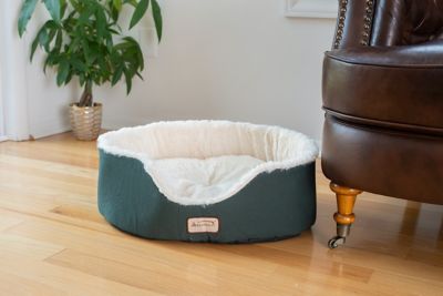 Image showing  Pet Cuddle House Oval Cat Bed, 22 in. x 19 in., Laurel Green