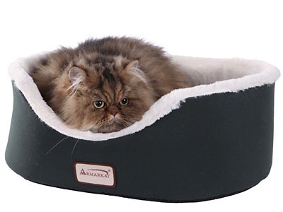 Image showing  Pet Cuddle House Oval Cat Bed, 22 in. x 19 in., Laurel Green