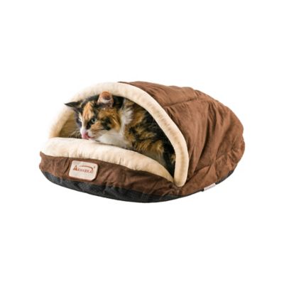 Armarkat Slipper Shape Indoor Cave Pet Bed, Mocha/Beige