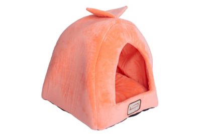 Image showing  Cave Shape Cat Bed, Orange/Ivory