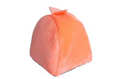 Image showing  Cave Shape Cat Bed, Orange/Ivory