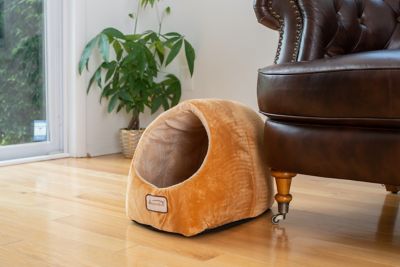 Image showing  Cave Shape Cat Bed, Brown/Ivory