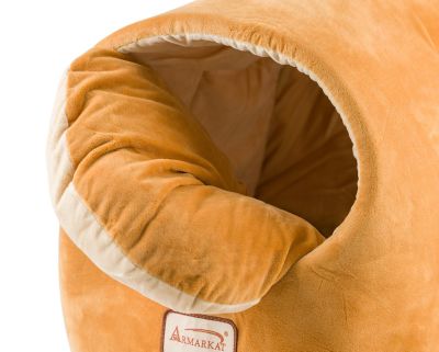 Image showing 5 th Armarkat Cave Shape Cat Bed, Brown/Ivory
