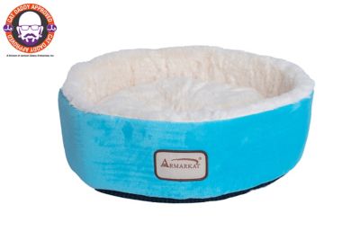 Armarkat Soft Plush Round Donut Cat Bed