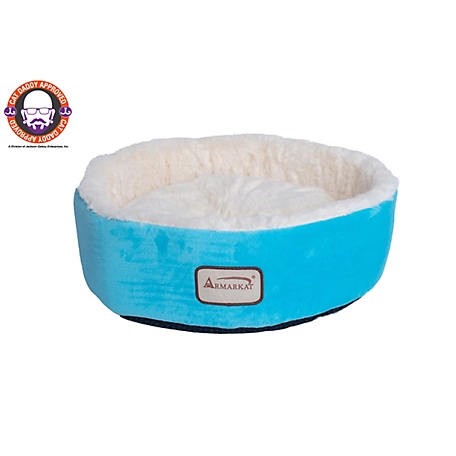 Armarkat Soft Plush Round Donut Cat Bed