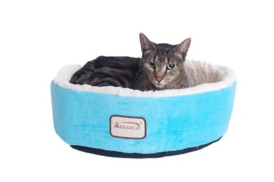 Image showing  Soft Plush Round Donut Cat Bed