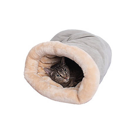 Armarkat Soft Cave Sleep Pet Bed for Dog and Cat, Sage Green/Beige