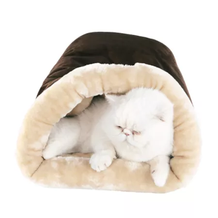 Armarkat Soft Cave Sleep Dog and Cat Bed Mocha Cat Hideaway Beds