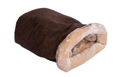 Image showing  Soft Cave Sleep Pet Bed for Dogs and Cats, Mocha