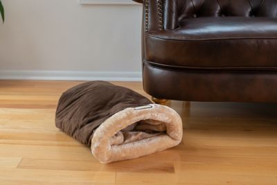 Image showing  Soft Cave Sleep Pet Bed for Dogs and Cats, Mocha