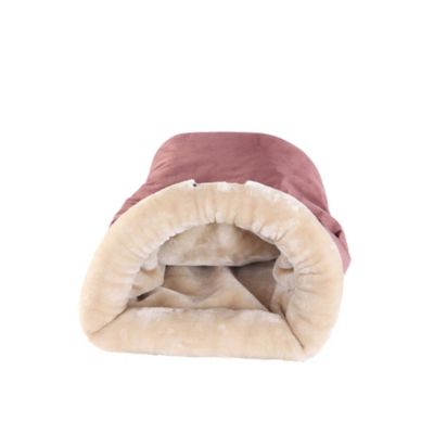 Image showing  Indoor Warm Pet Bed Soft Sleep Indian Red Cave Cat Bed